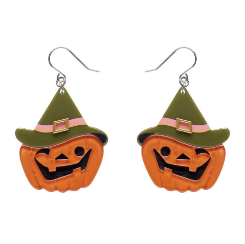 Erstwilder Megan Roy Haunted at Heart Witch O'Lantern Drop Earrings