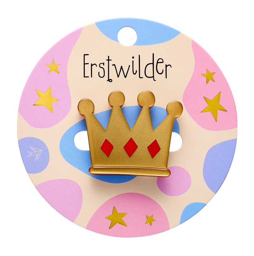 Erstwilder Pete Cromer Fairy Tales Crown Simplified Mini Brooch
