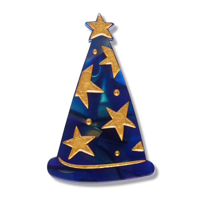 Erstwilder Pete Cromer Fairy Tales Wizard Hat Simplified Mini Brooch