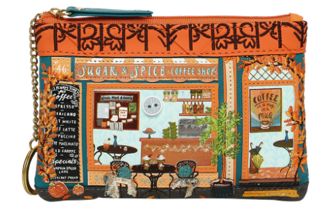 Vendula Sugar and Spice Coffee Shop Zipper Key Coin Purse