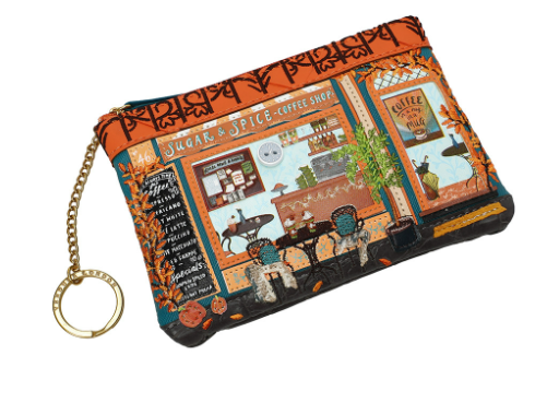 Vendula Sugar and Spice Coffee Shop Zipper Key Coin Purse