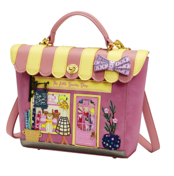 Vendula Sewing Shop Raspberry Edition Shoulder Backpack Converter Bag