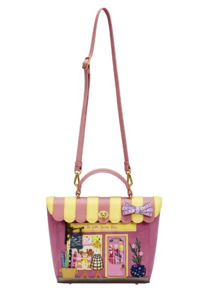 Vendula Sewing Shop Raspberry Edition Shoulder Backpack Converter Bag