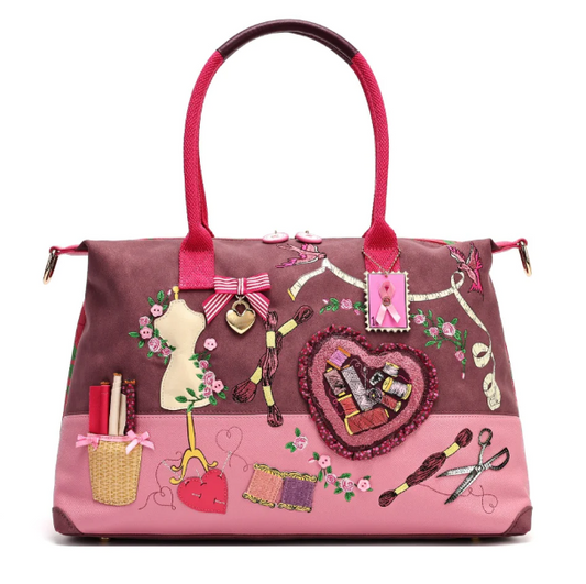 Vendula Pink Ribbon Sewing Box Scrapbook Bonnie Weekender