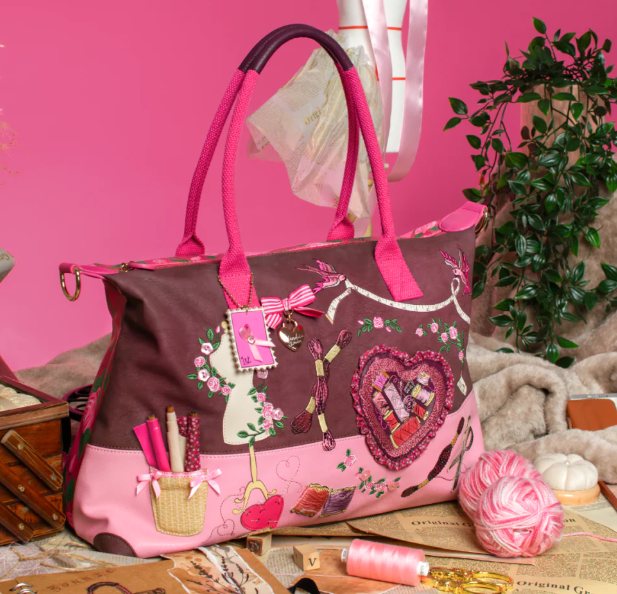 Vendula Pink Ribbon Sewing Box Scrapbook Bonnie Weekender
