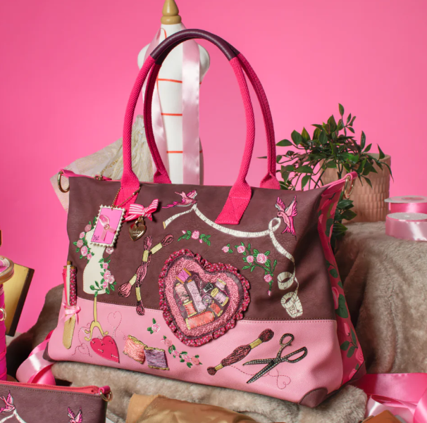 Vendula Pink Ribbon Sewing Box Scrapbook Bonnie Weekender
