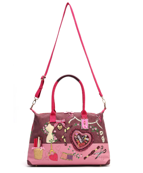 Vendula Pink Ribbon Sewing Box Scrapbook Bonnie Weekender