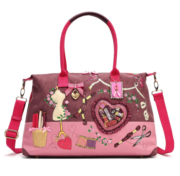 Vendula Pink Ribbon Sewing Box Scrapbook Bonnie Weekender