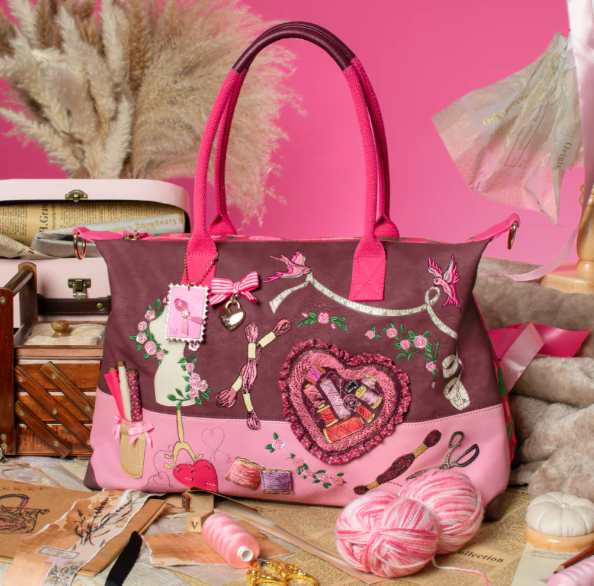 Vendula Pink Ribbon Sewing Box Scrapbook Bonnie Weekender