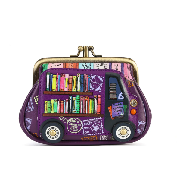 Vendula Travelling Library Bookshop Clipper Coin Purse
