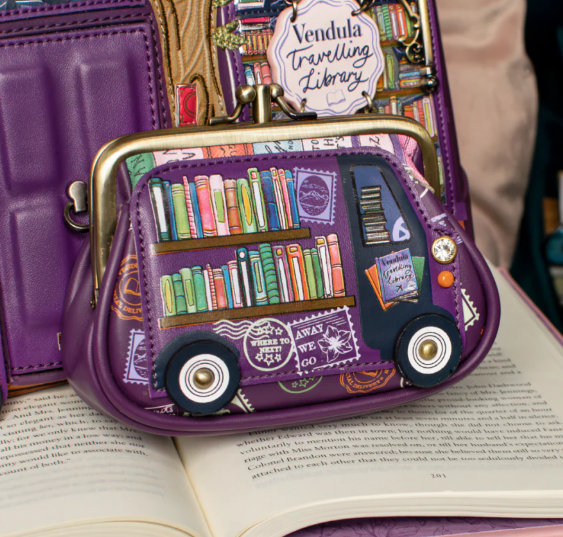 Vendula Travelling Library Bookshop Clipper Coin Purse