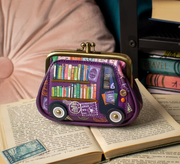 Vendula Travelling Library Bookshop Clipper Coin Purse