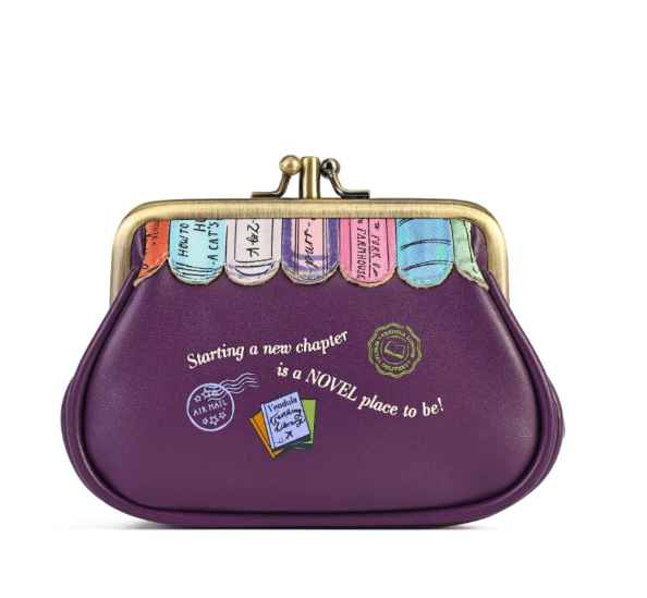 Vendula Travelling Library Bookshop Clipper Coin Purse