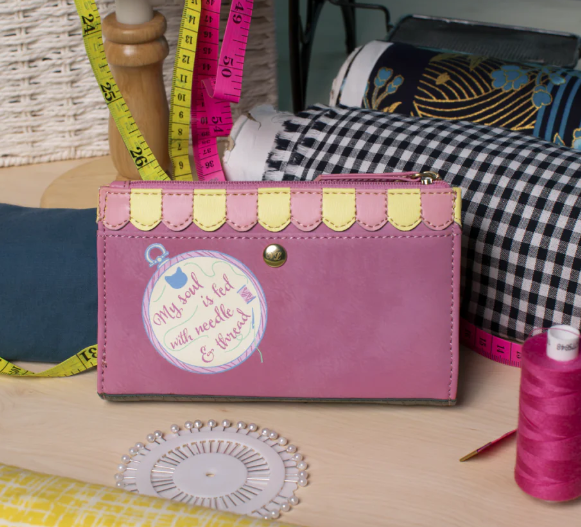 Vendula Sewing Shop Raspberry Edition Compact Folding Wallet