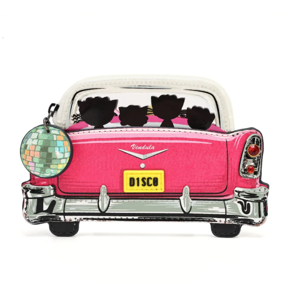 Vendula Kittys Drive In Movie Caturday Night Fever Catillac Coin Purse