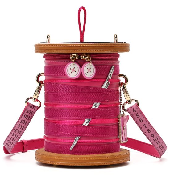 Vendula Pink Ribbon Sewing Box Scrapbook Cotton Reel Bag