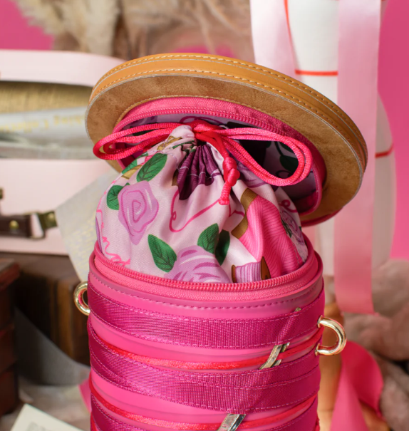 Vendula Pink Ribbon Sewing Box Scrapbook Cotton Reel Bag