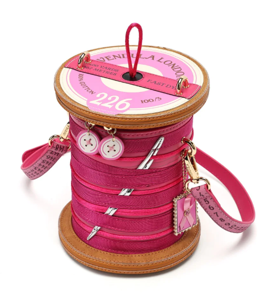 Vendula Pink Ribbon Sewing Box Scrapbook Cotton Reel Bag