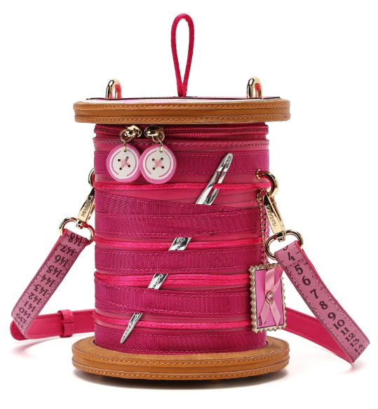 Vendula Pink Ribbon Sewing Box Scrapbook Cotton Reel Bag