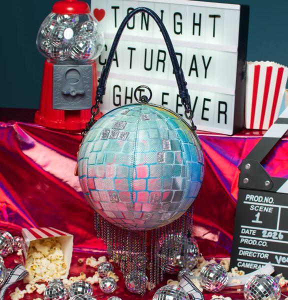 Vendula Kittys Drive In Movie Caturday Night Fever Disco Ball Bag