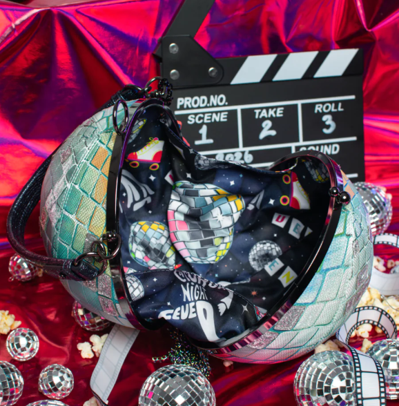 Vendula Kittys Drive In Movie Caturday Night Fever Disco Ball Bag