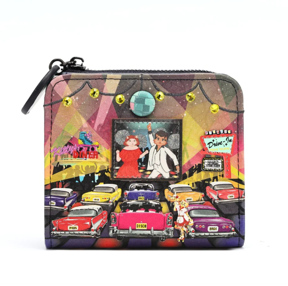 Vendula Kittys Drive In Movie Caturday Night Fever Flexcard Wallet