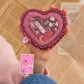 Vendula Pink Ribbon Sewing Box Scrapbook Heart Coin Purse