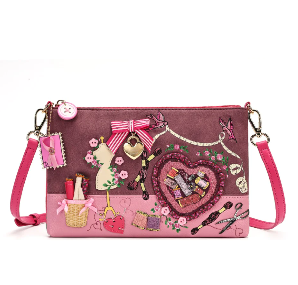 Vendula Pink Ribbon Sewing Box Scrapbook Kate Bag