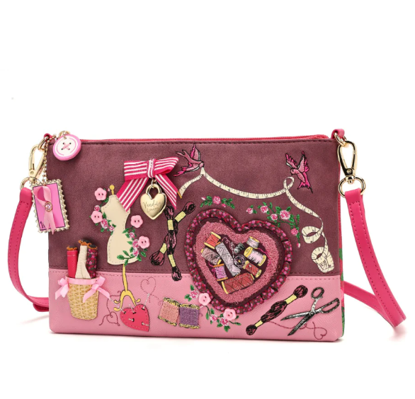 Vendula Pink Ribbon Sewing Box Scrapbook Kate Bag