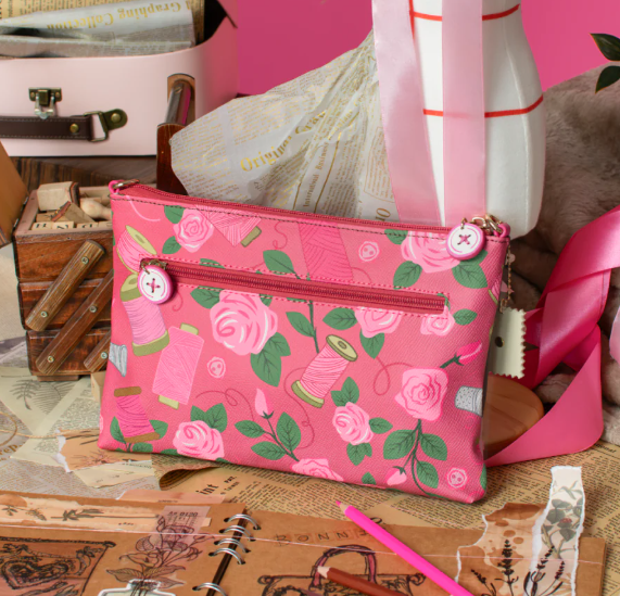 Vendula Pink Ribbon Sewing Box Scrapbook Kate Bag