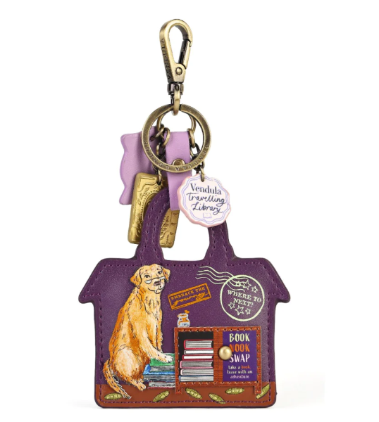 Vendula Travelling Library Bookshop Key Charm