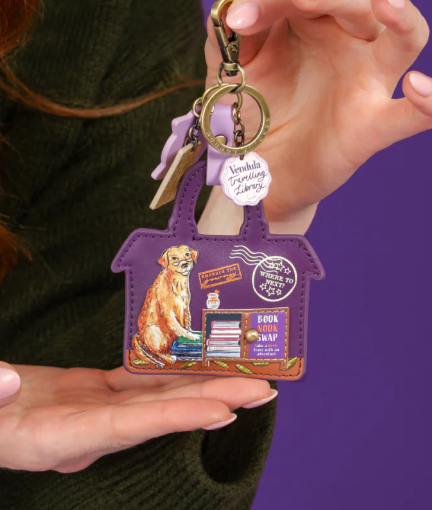 Vendula Travelling Library Bookshop Key Charm