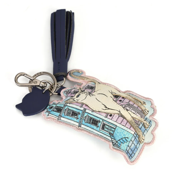 Vendula Cats In The City Grey Cat Key Charm
