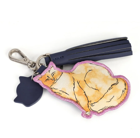 Vendula Cats In The City Orange Cat Key Charm