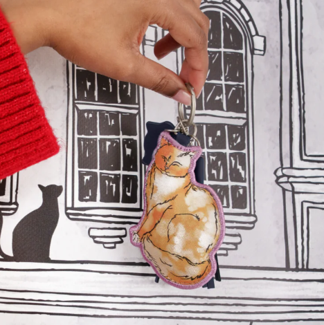Vendula Cats In The City Orange Cat Key Charm