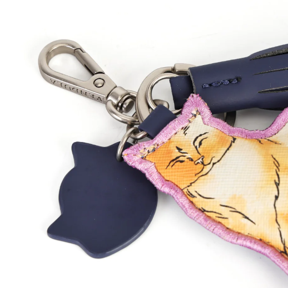 Vendula Cats In The City Orange Cat Key Charm