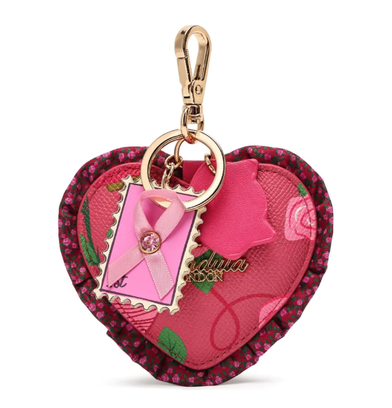 Vendula Pink Ribbon Sewing Box Scrapbook Key Charm