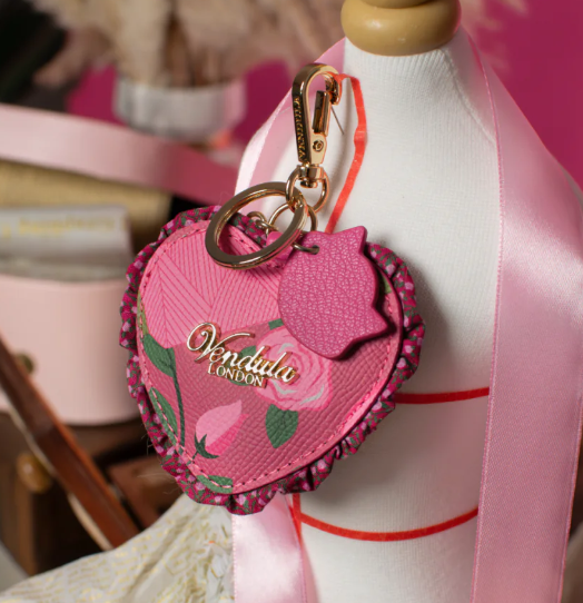 Vendula Pink Ribbon Sewing Box Scrapbook Key Charm