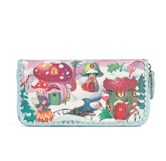Vendula Fairy Village Snowflake Edition Large Ziparound Crossbody