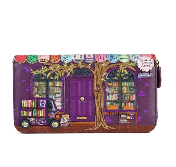 Vendula Travelling Library Bookshop Large Ziparound Wallet