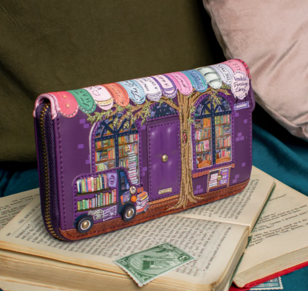 Vendula Travelling Library Bookshop Large Ziparound Wallet