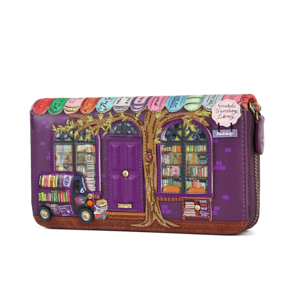 Vendula Travelling Library Bookshop Large Ziparound Wallet