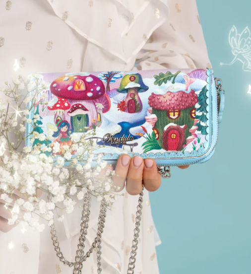 Vendula Fairy Village Snowflake Edition Large Ziparound Crossbody