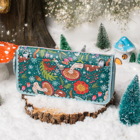 Vendula Fairy Village Snowflake Edition Large Ziparound Crossbody