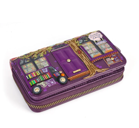 Vendula Travelling Library Bookshop Medium Ziparound Wallet