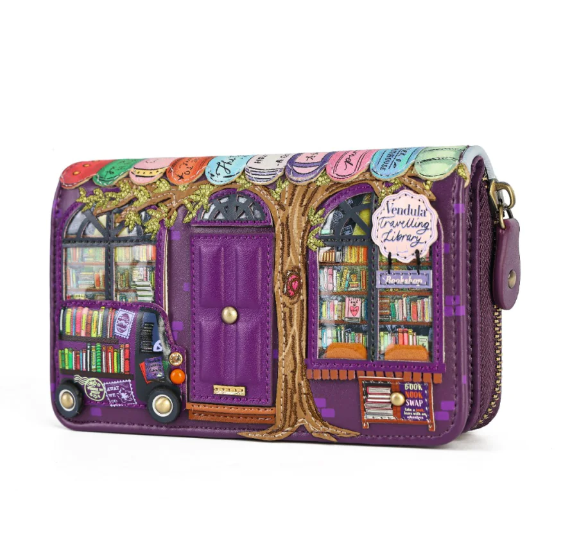 Vendula Travelling Library Bookshop Medium Ziparound Wallet
