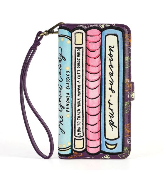 Vendula Travelling Library Bookshop Universal Flip Phone Case