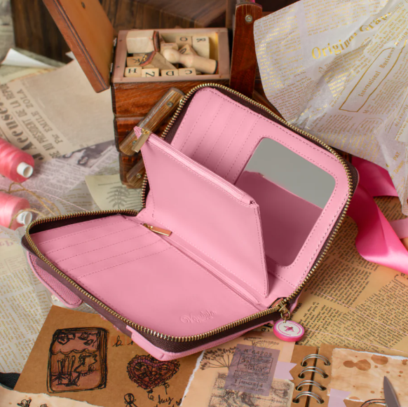 Vendula Pink Ribbon Sewing Box Scrapbook Bree Phone Pouch