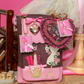 Vendula Pink Ribbon Sewing Box Scrapbook Bree Phone Pouch