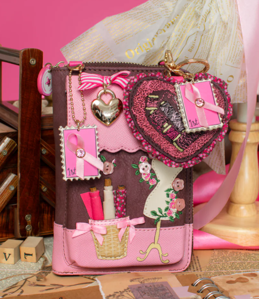 Vendula Pink Ribbon Sewing Box Scrapbook Bree Phone Pouch